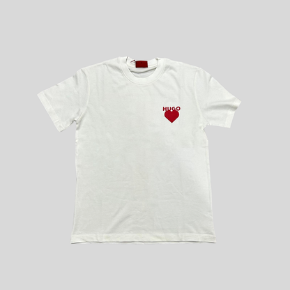 Hugo Boss Beyaz Sırt Detaylı T-Shirt